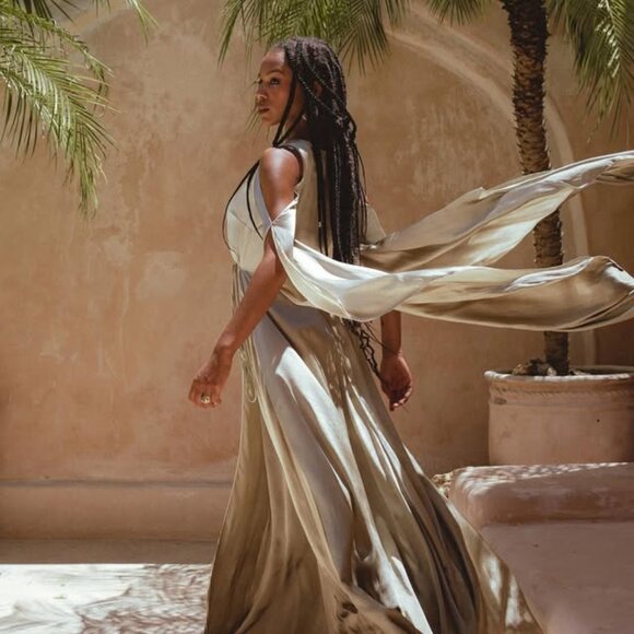 Goddess sacred dress in sage green by AYA Sacred Wear - Picture 2 of 4